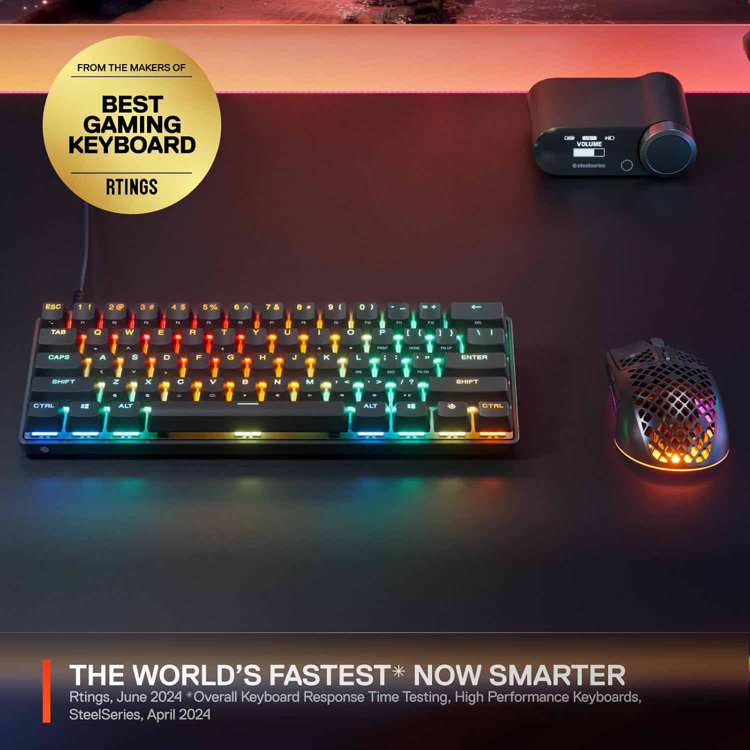 Buy SteelSeries,SteelSeries Apex Pro Mini Gen 3 – 60% Gaming Keyboard – Fully Adjustable Hall Effect Switches – English QWERTY Layout - Gadcet UK | UK | London | Scotland | Wales| Near Me | Cheap | Pay In 3 | Keyboards